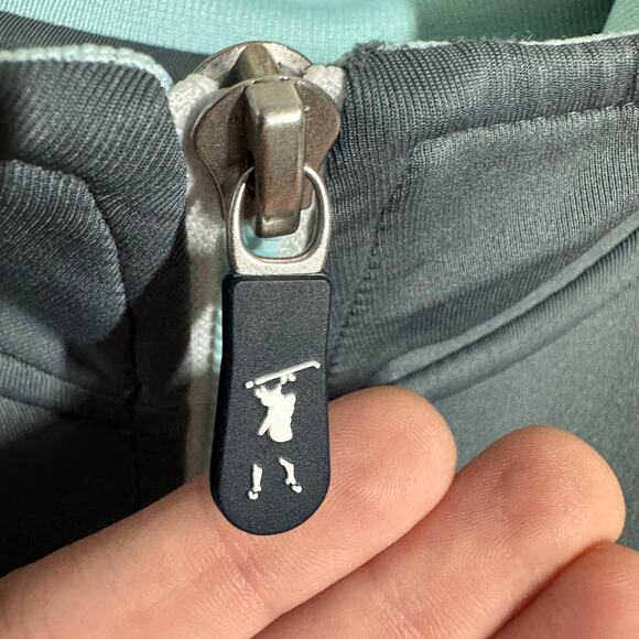 Fairway & Greene Quarter Zip Vest Mens M Gray Pullover Golf Embroidery Activewea - Picture 8 of 9